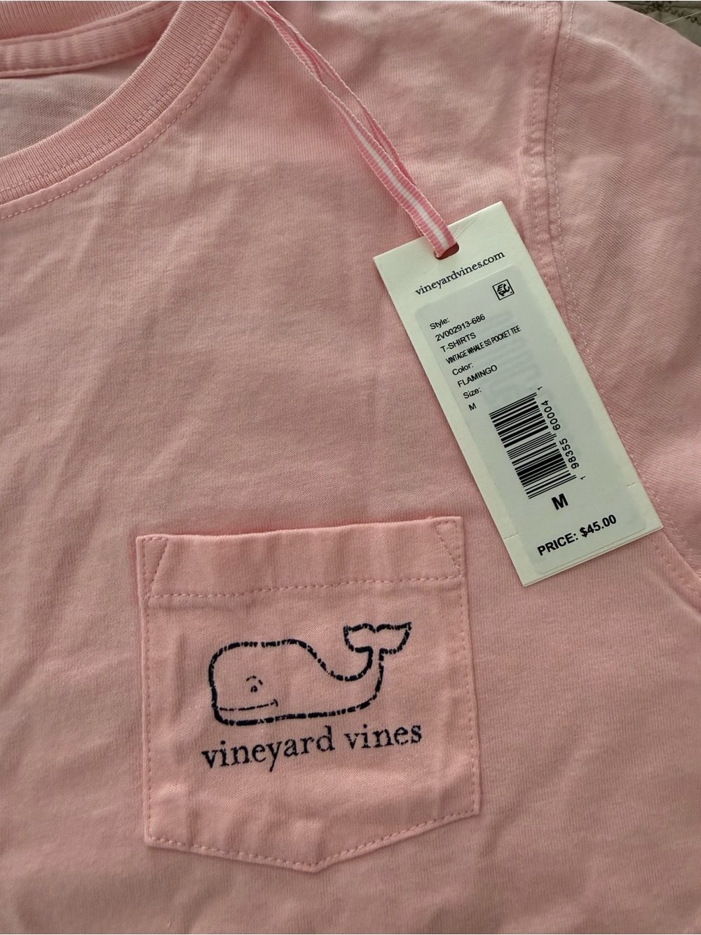 Vineyard Vines women’s tshirt shirt size medium. New with tags. Light pink